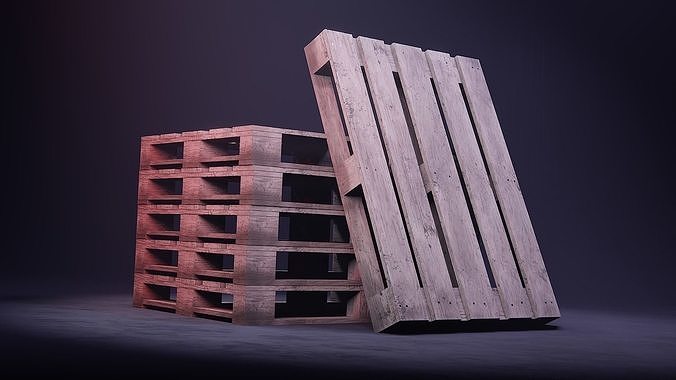 Industrial Wooden Pallet Free low-poly 3D model