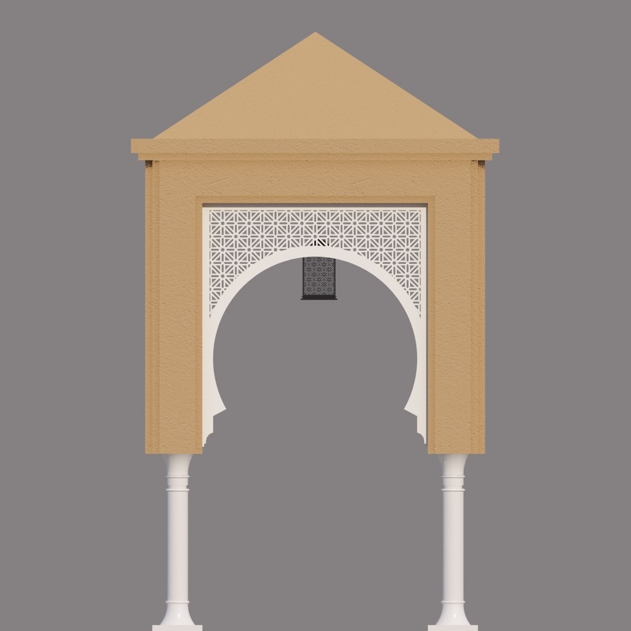Traditional Moroccan Door 3D model_5
