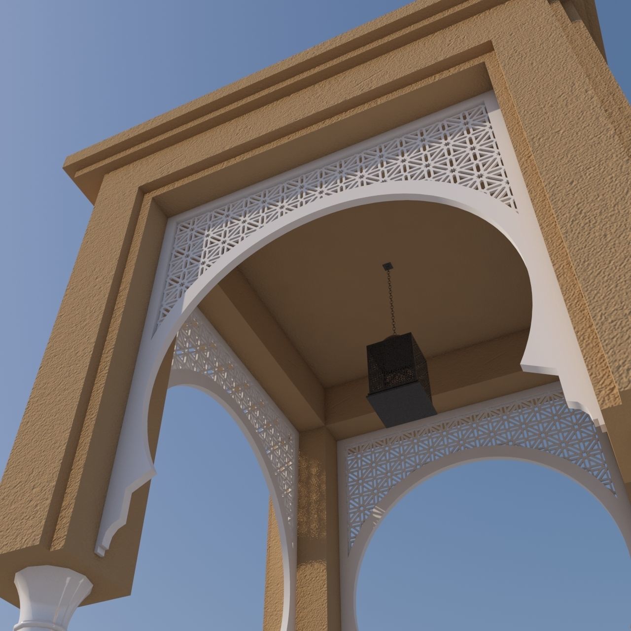 Traditional Moroccan Door 3D model_4