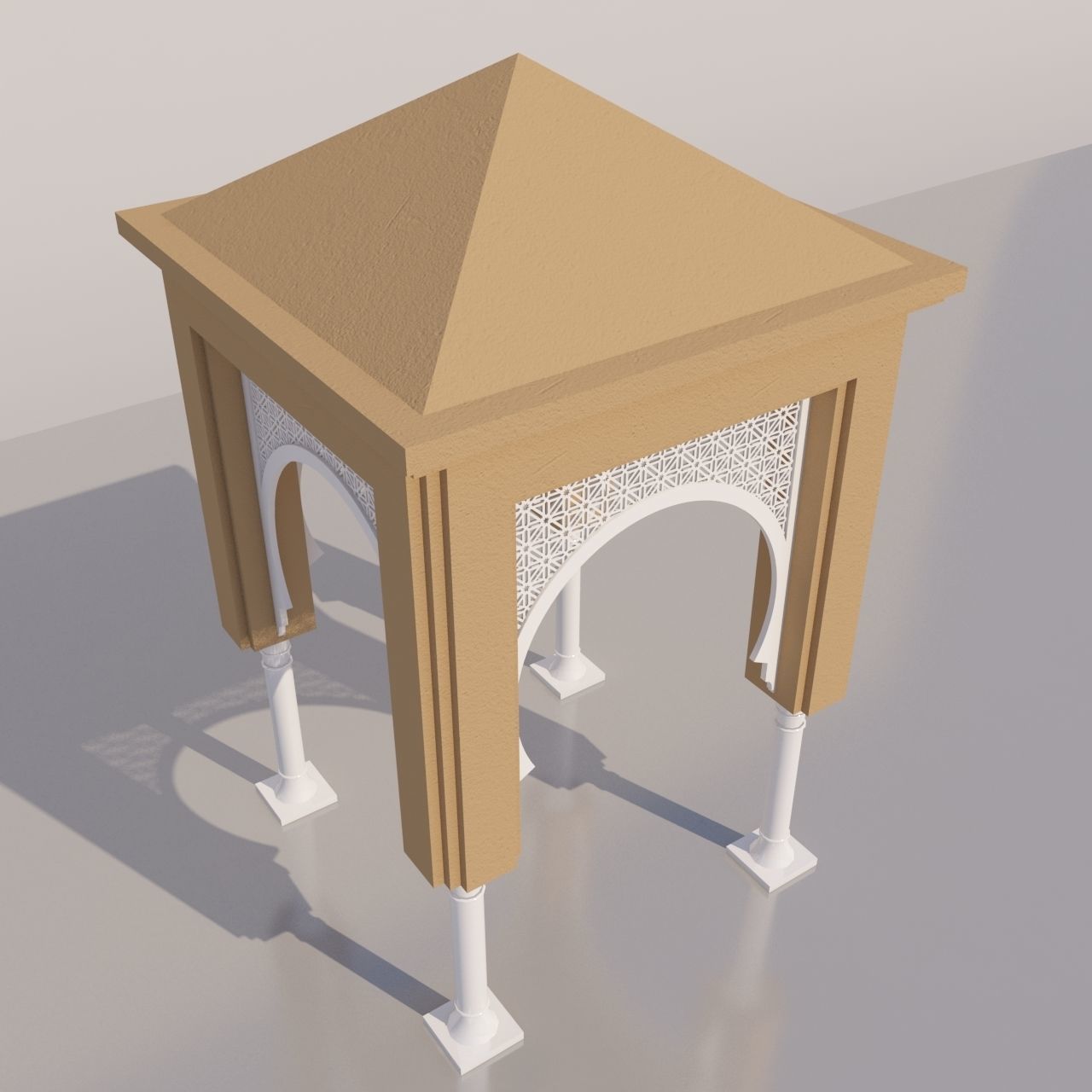 Traditional Moroccan Door 3D model_2