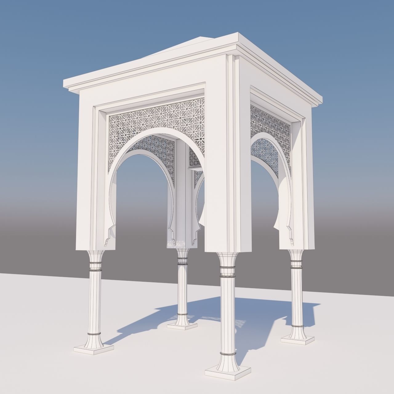 Traditional Moroccan Door 3D model_7