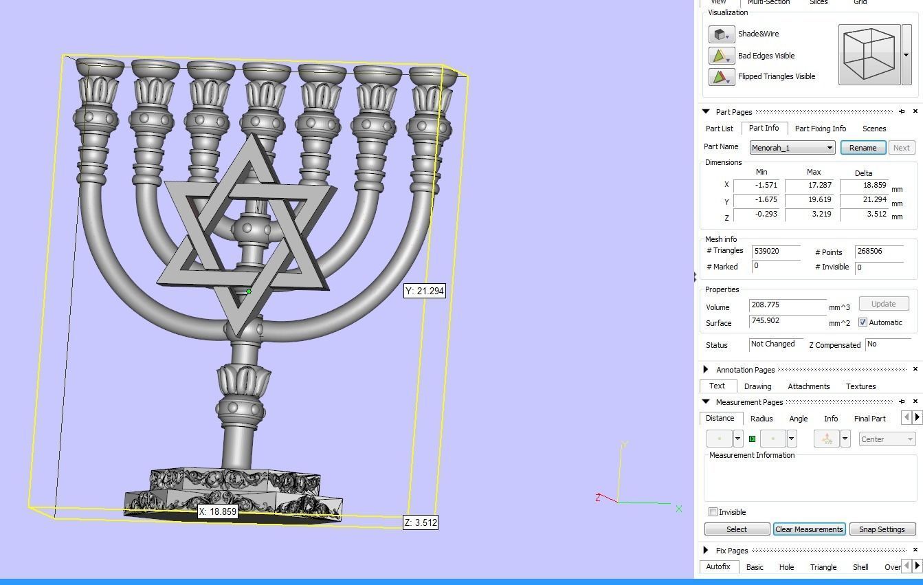 Temple menorah 3D print model_8