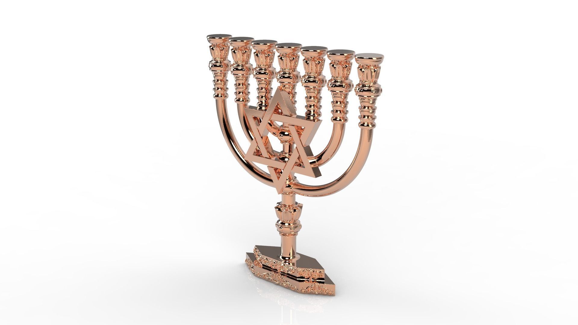 Temple menorah 3D print model_1