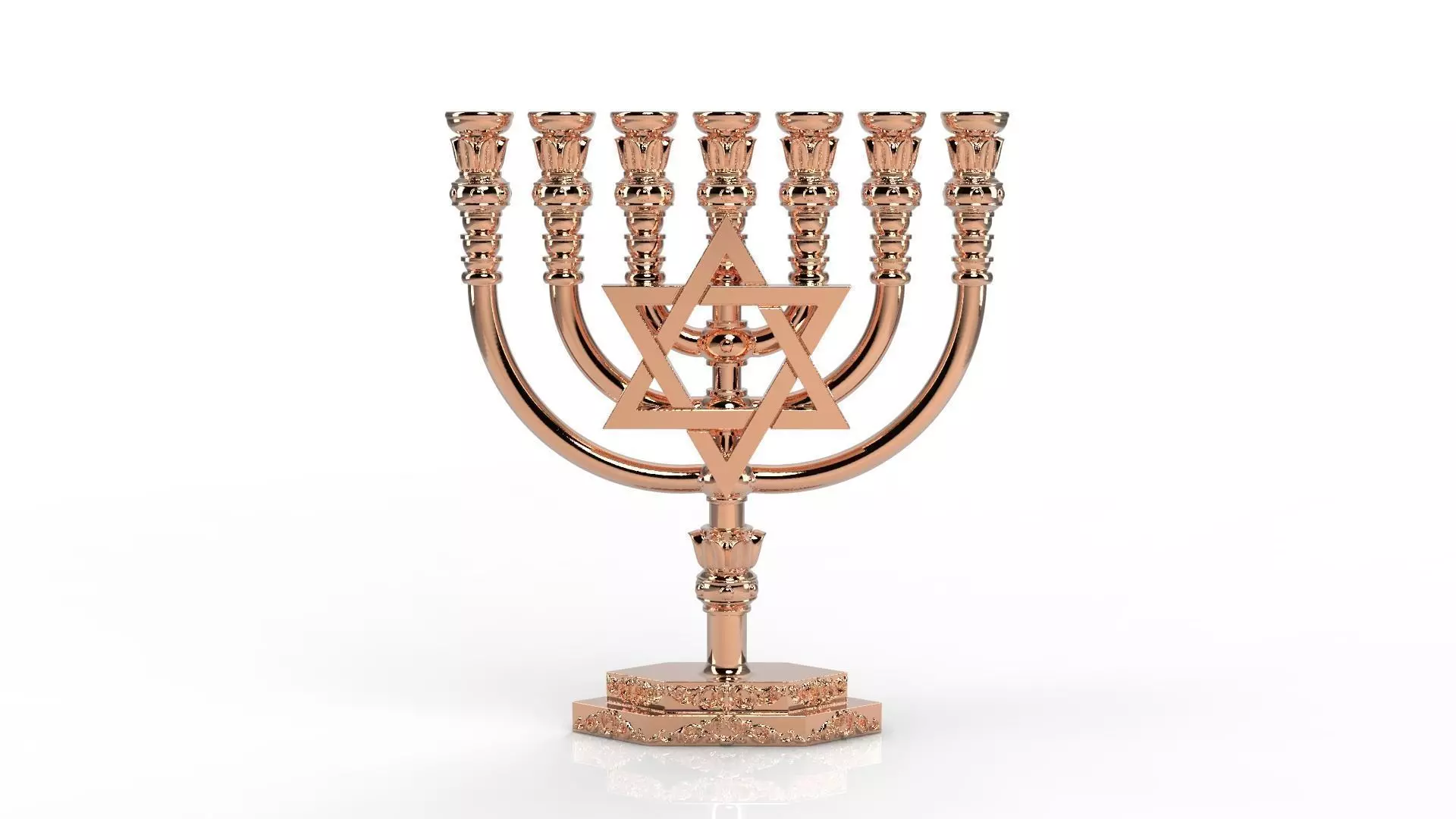 Temple menorah 3D print model_0