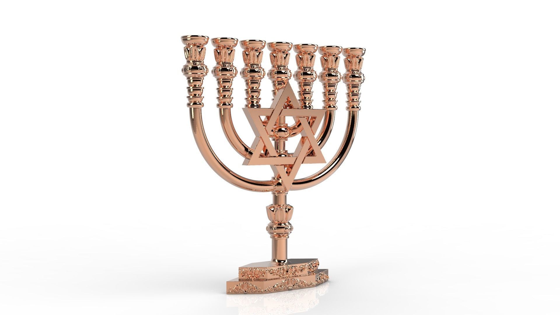 Temple menorah 3D print model_2