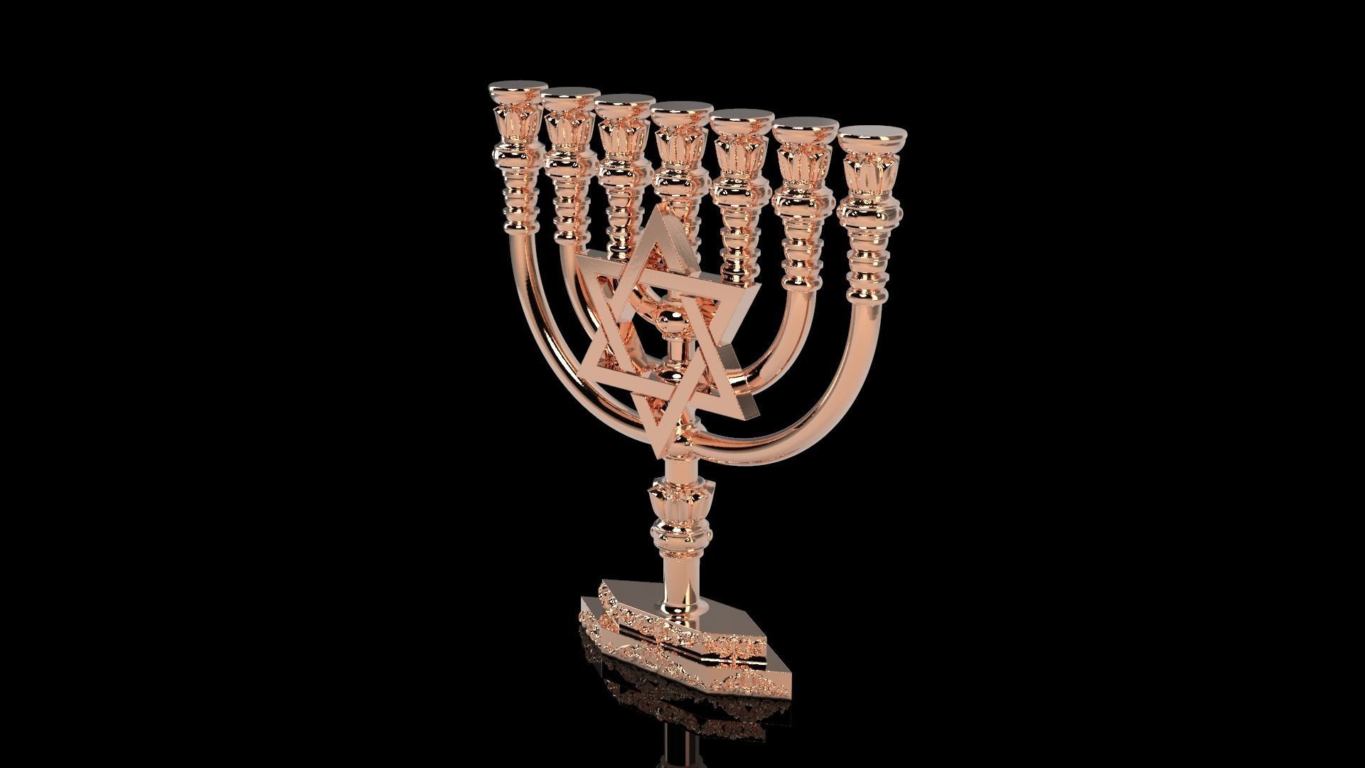 Temple menorah 3D print model_5