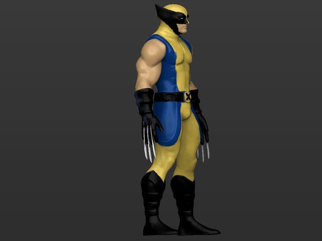 Wolverine - 3D figurine model 3D print model_4
