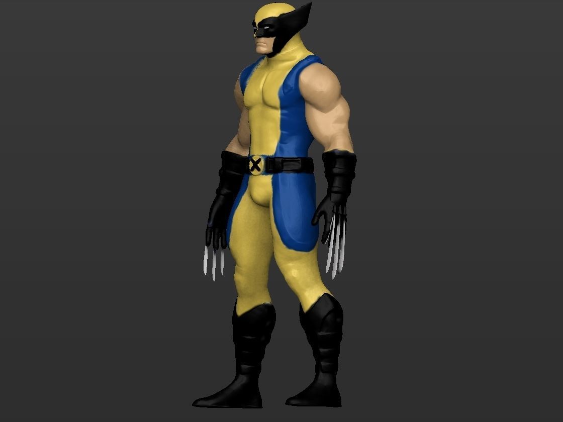 Wolverine - 3D figurine model 3D print model_5