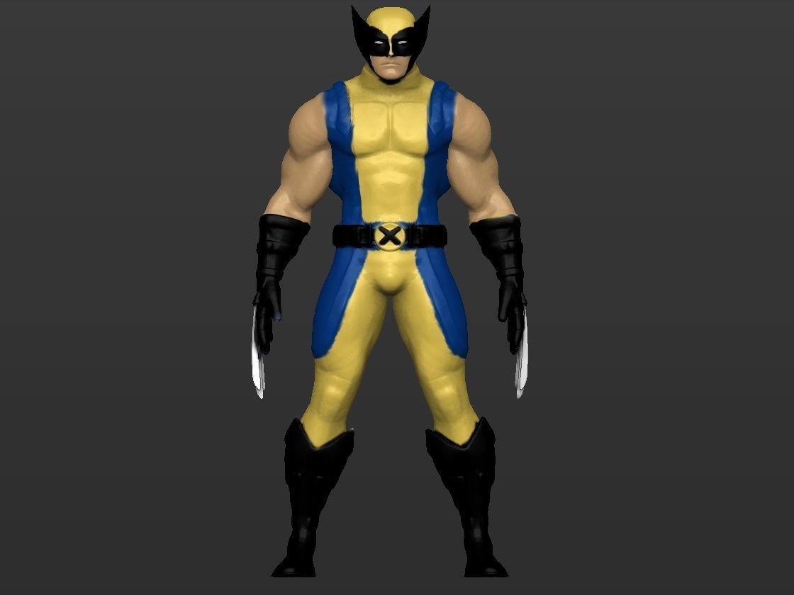 Wolverine - 3D figurine model 3D print model_3