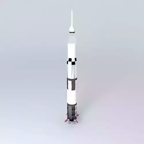Saturn V space rocket Free 3D model