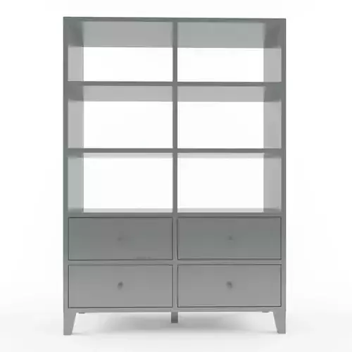 Bruggia bookcase with drawers