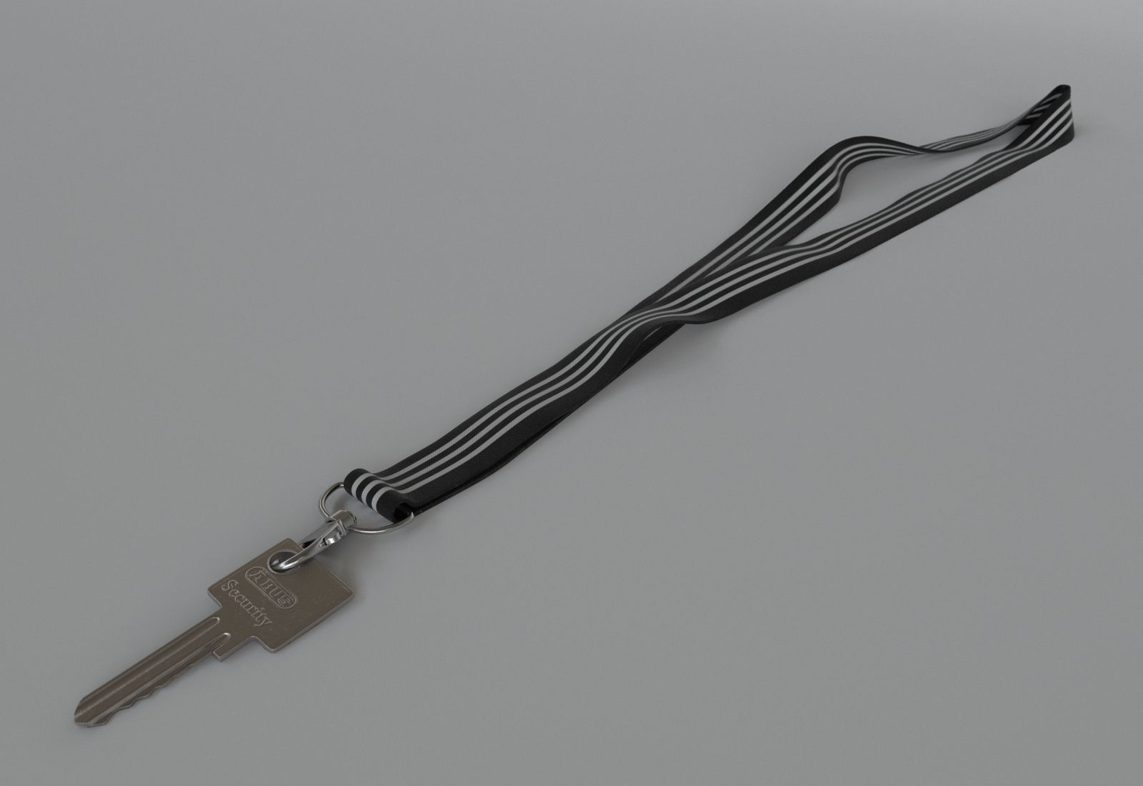Key with Keychain 3D model_5