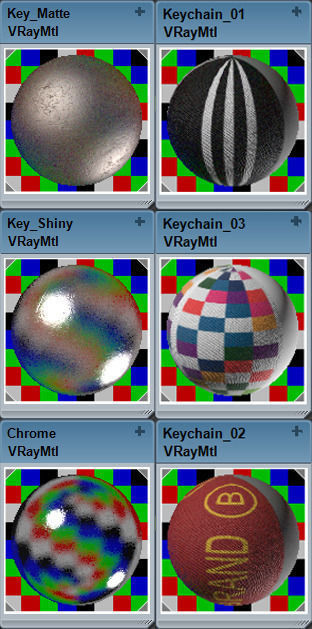 Key with Keychain 3D model_11