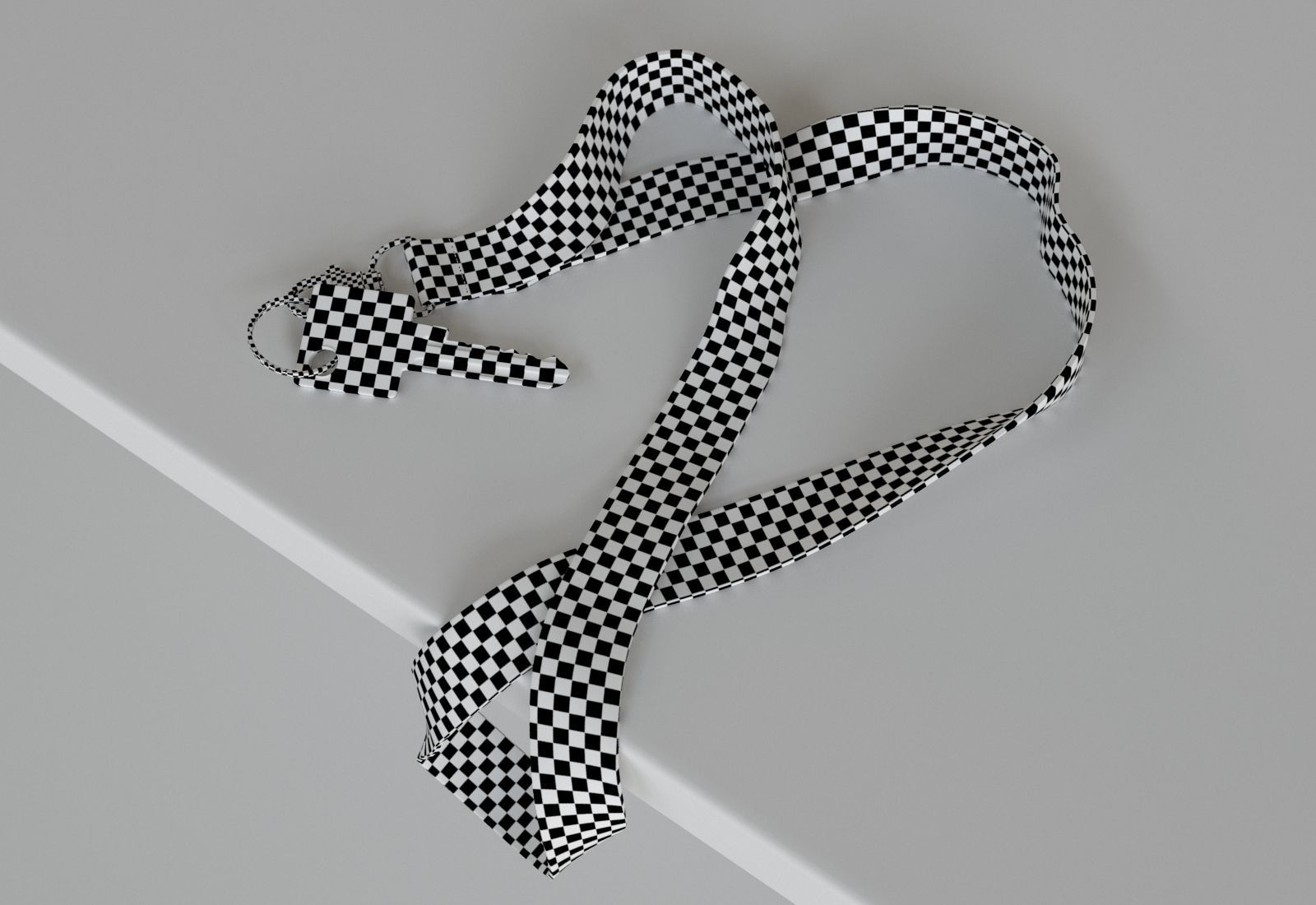 Key with Keychain 3D model_2