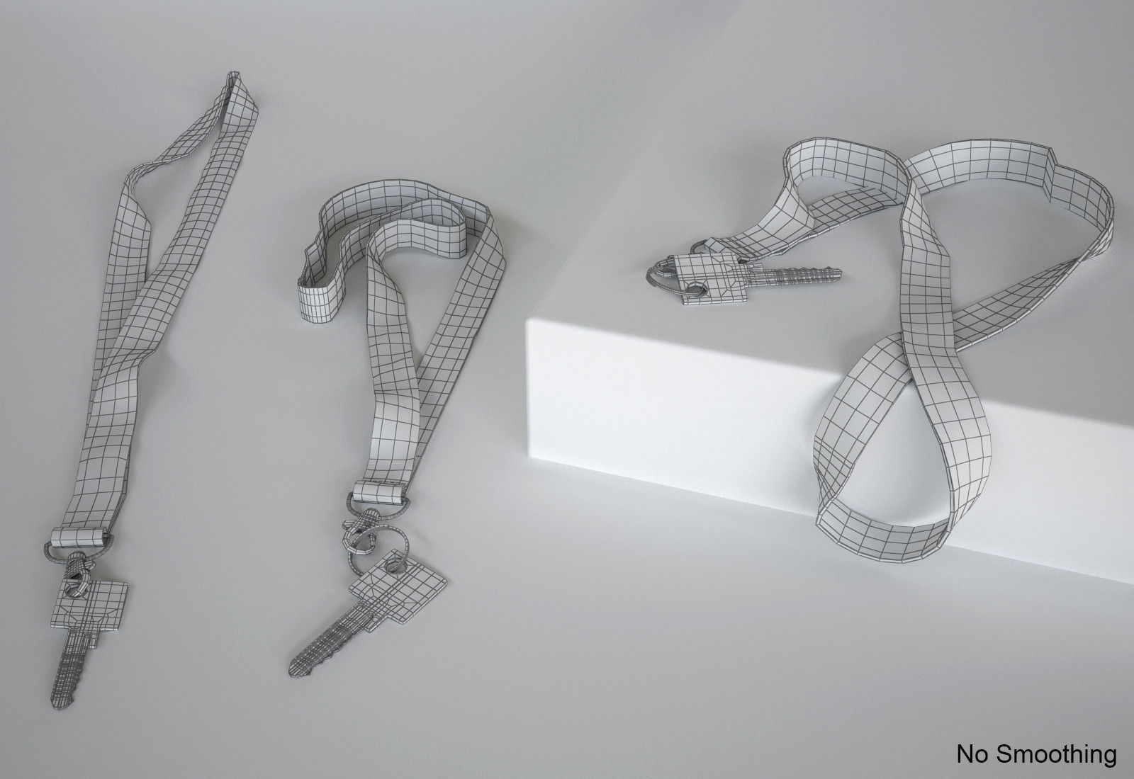 Key with Keychain 3D model_8