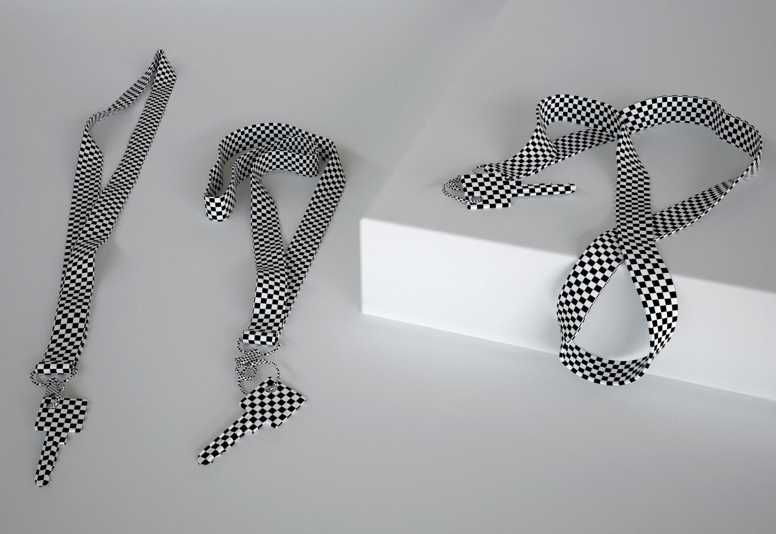 Key with Keychain 3D model_7