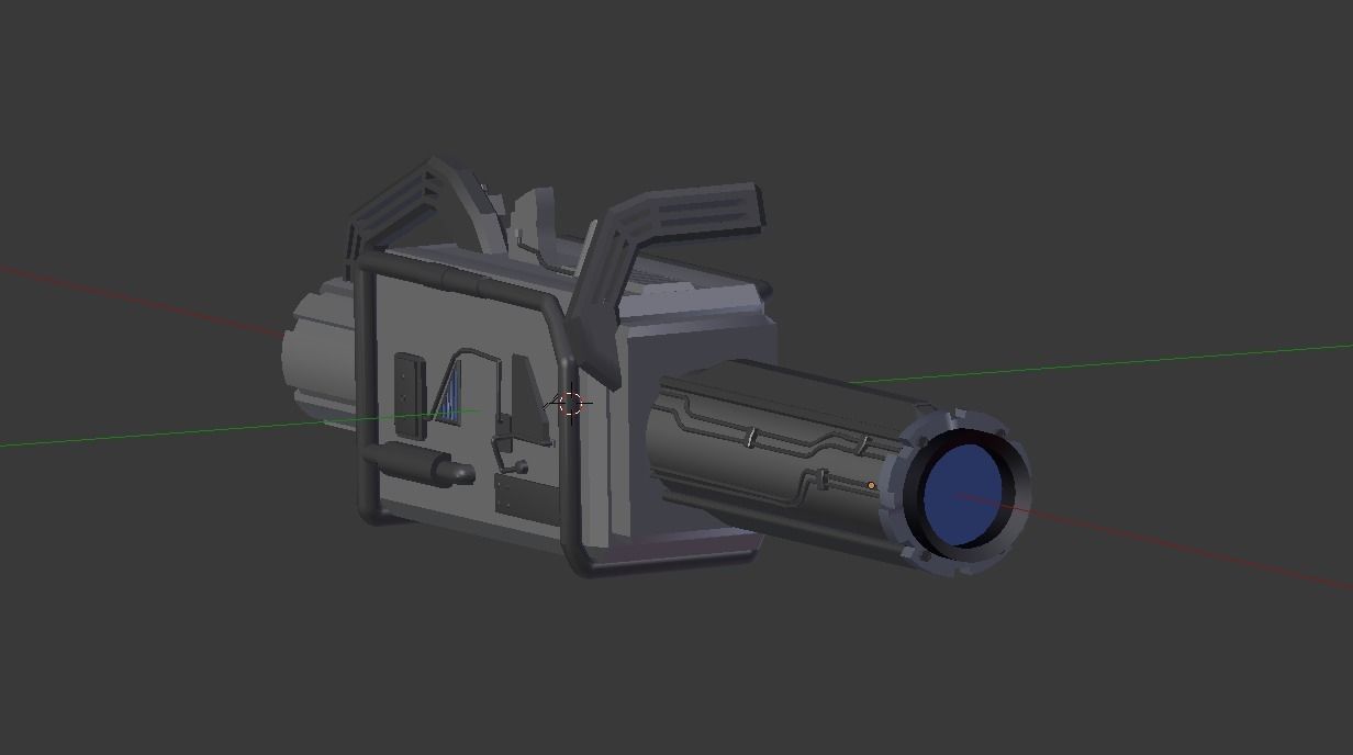 CW The Flash Season 3 - Speed Force Bazooka Low-poly 3D model_3