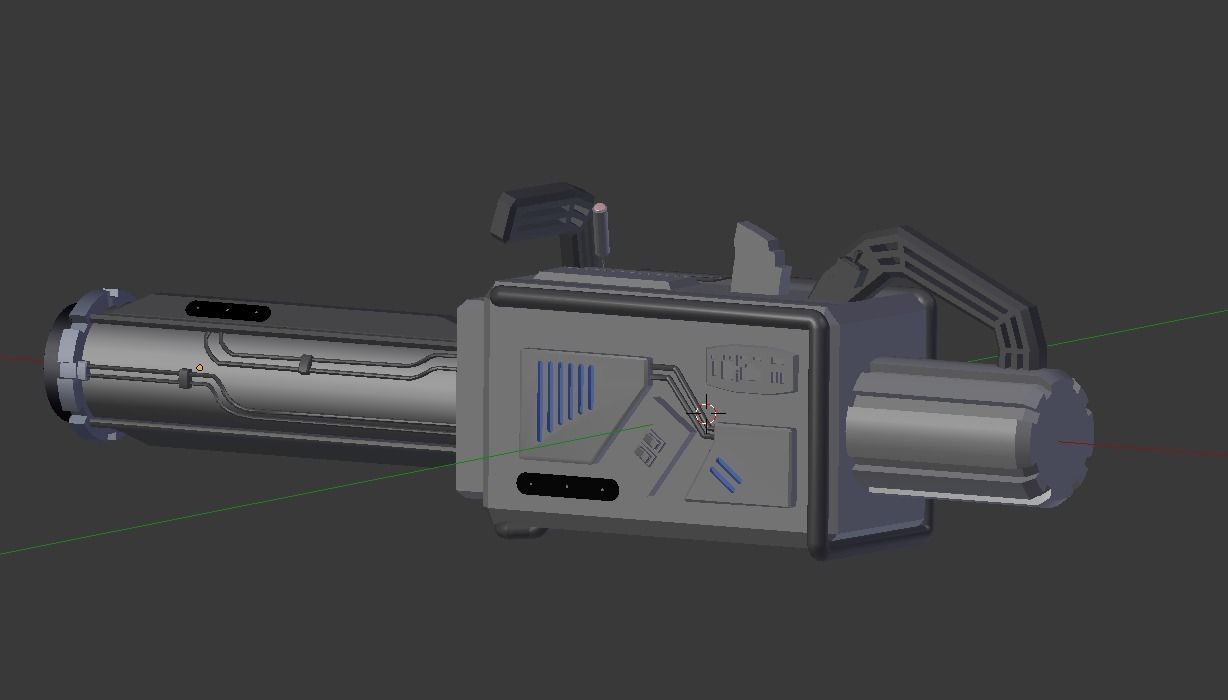 CW The Flash Season 3 - Speed Force Bazooka Low-poly 3D model_2