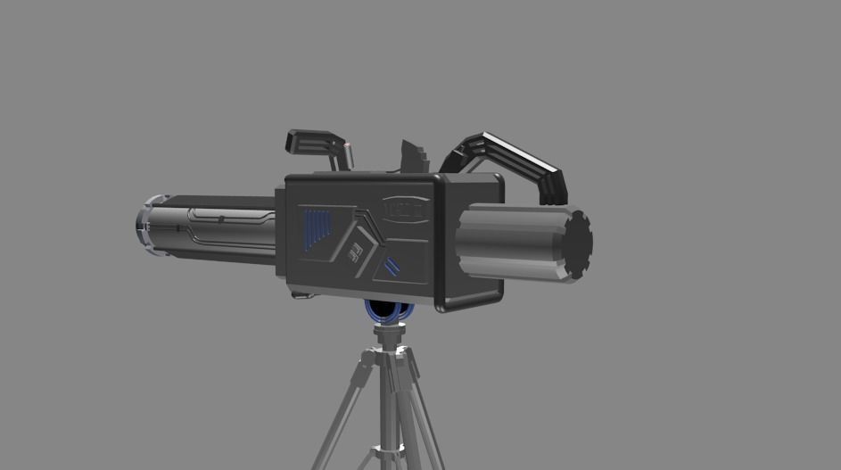 CW The Flash Season 3 - Speed Force Bazooka Low-poly 3D model_6