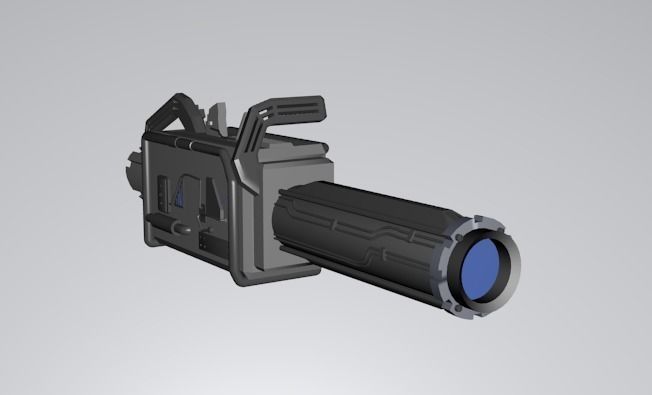 CW The Flash Season 3 - Speed Force Bazooka Low-poly 3D model_5