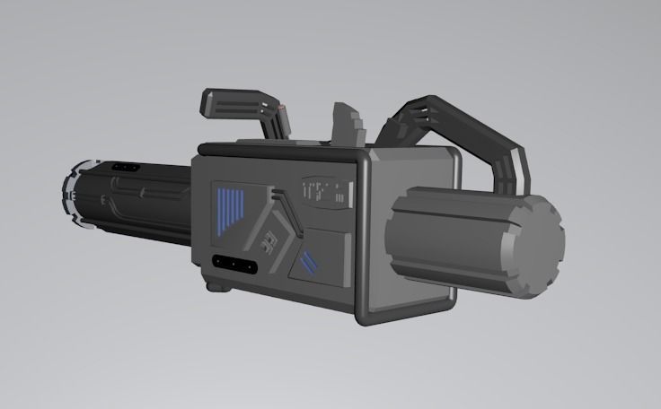 CW The Flash Season 3 - Speed Force Bazooka Low-poly 3D model_4