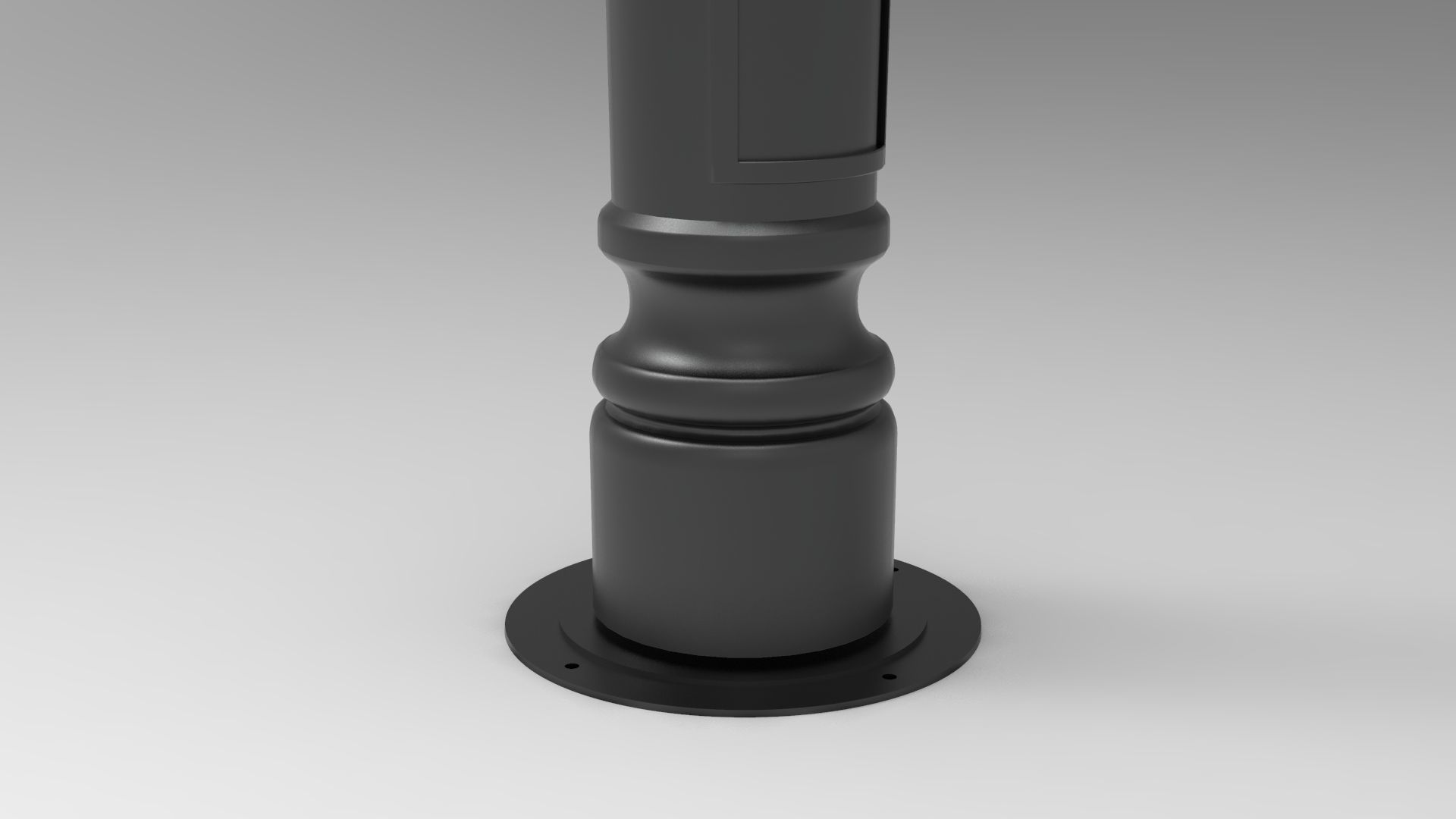 Decorative Steel Bollard Post 3D model_2