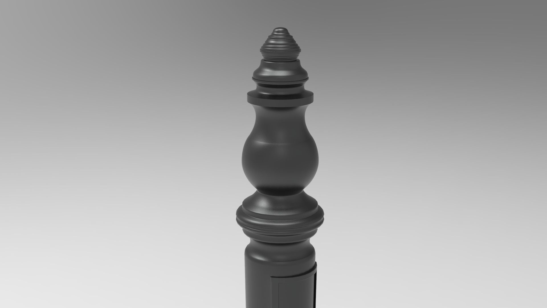 Decorative Steel Bollard Post 3D model_1
