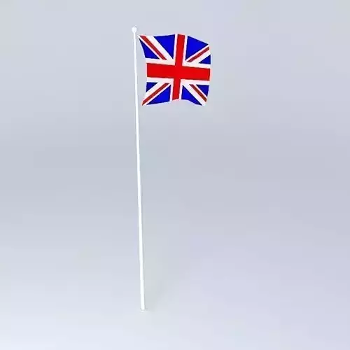union jack flag on pole Free 3D model union jack flag on pole Free 3D model
