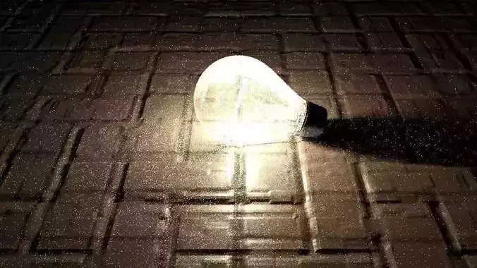 Light Bulb on Floor