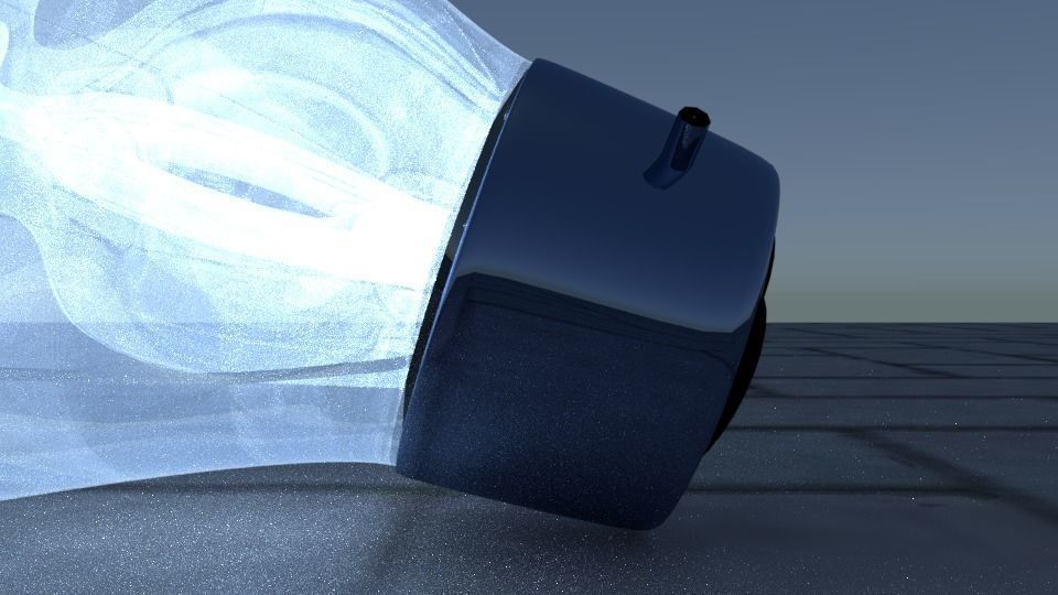 Light Bulb on Floor Low-poly 3D model_5