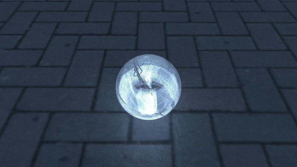Light Bulb on Floor Low-poly 3D model_2