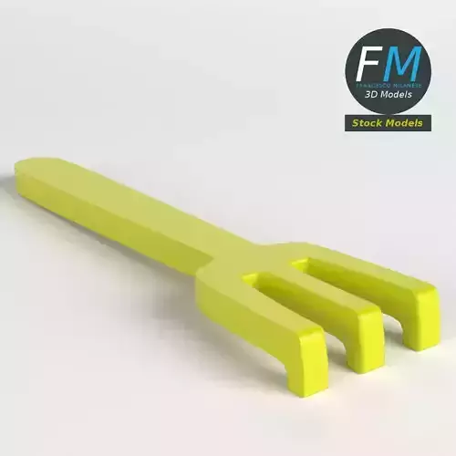 Beach rake toy 3D model