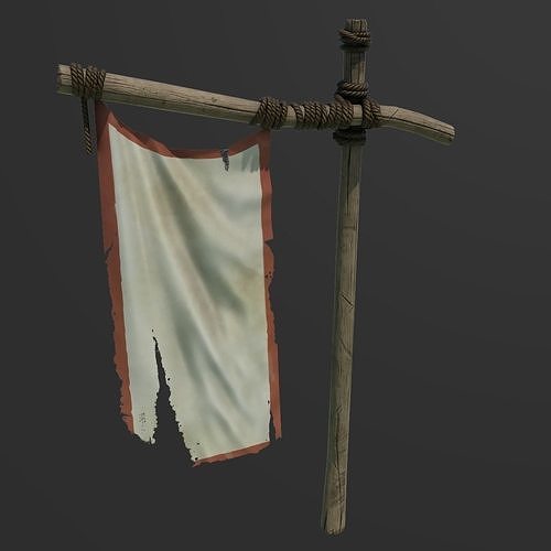 Medieval Banner  Low-poly 3D model