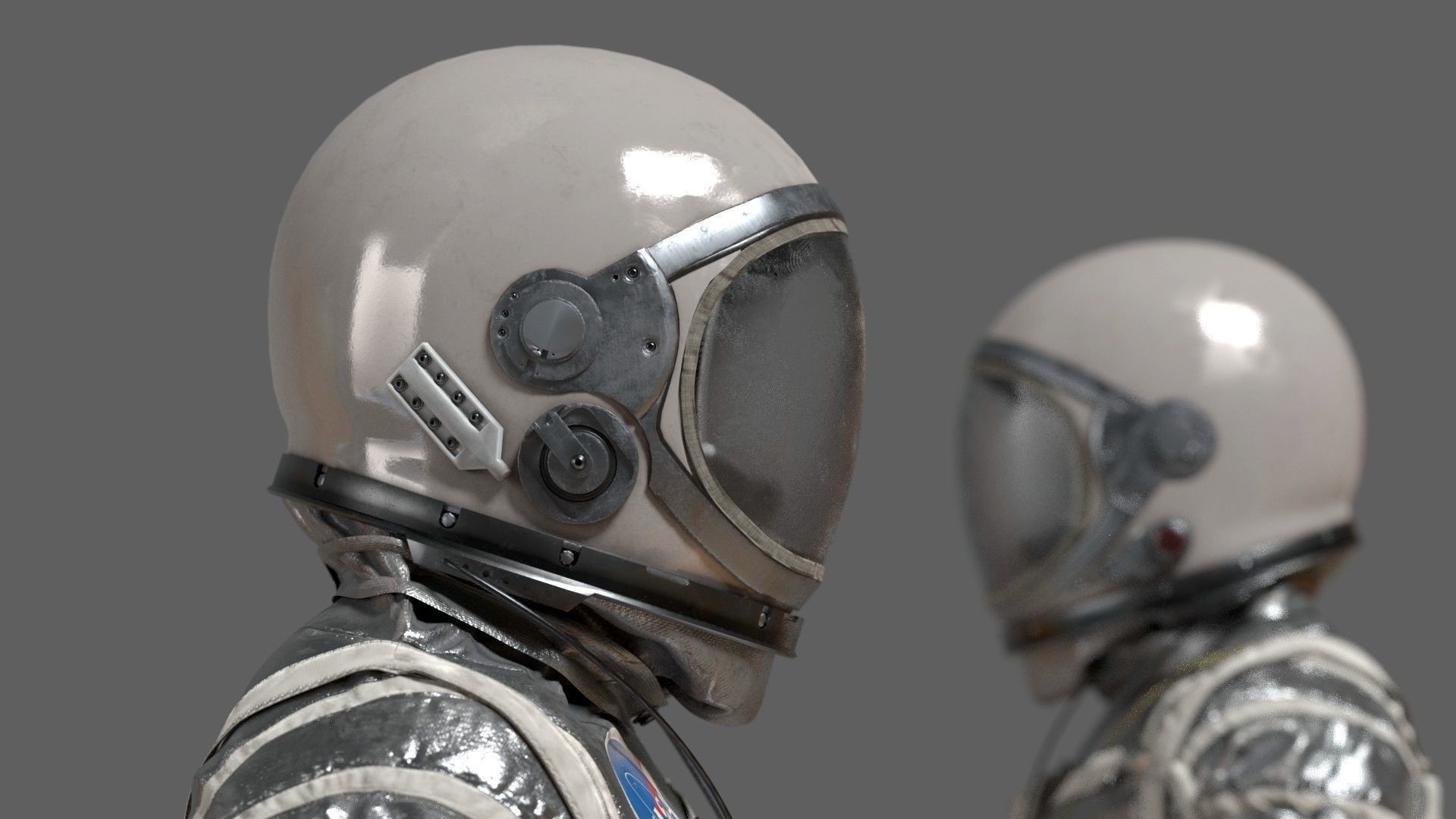 SPACESUIT Silver Mercury Navy Mark IV 3D model_13