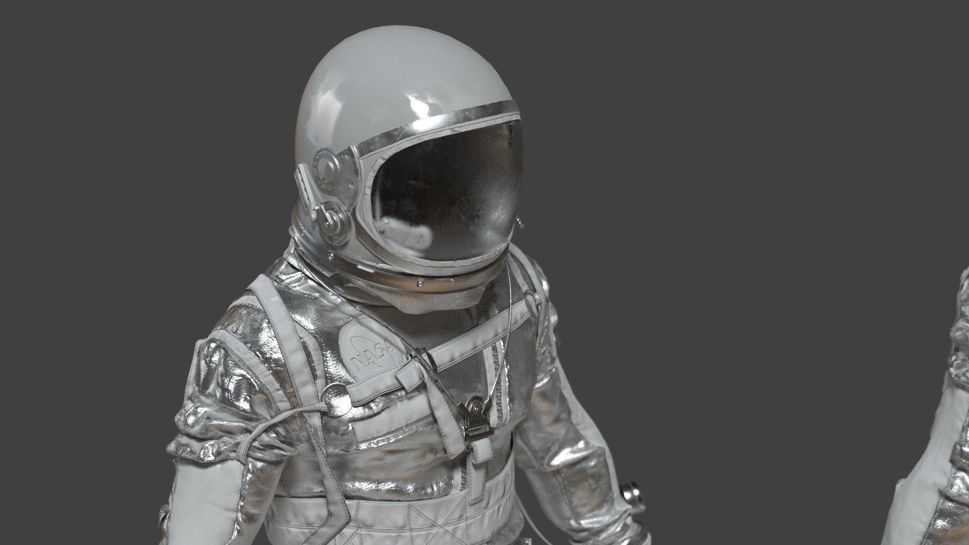 SPACESUIT Silver Mercury Navy Mark IV 3D model_17