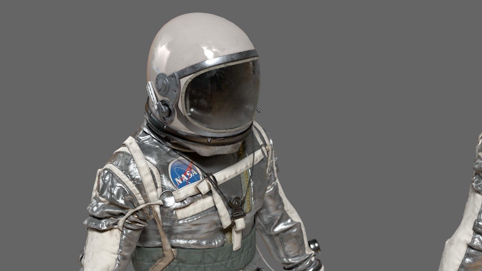SPACESUIT Silver Mercury Navy Mark IV 3D model_4