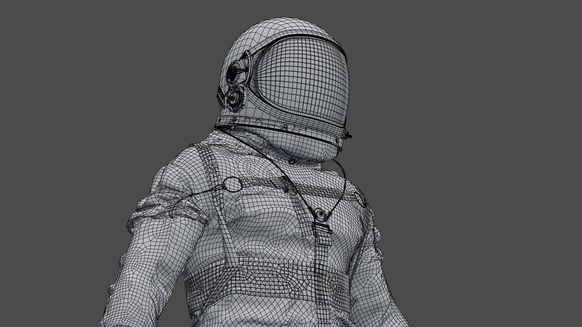 SPACESUIT Silver Mercury Navy Mark IV 3D model_31