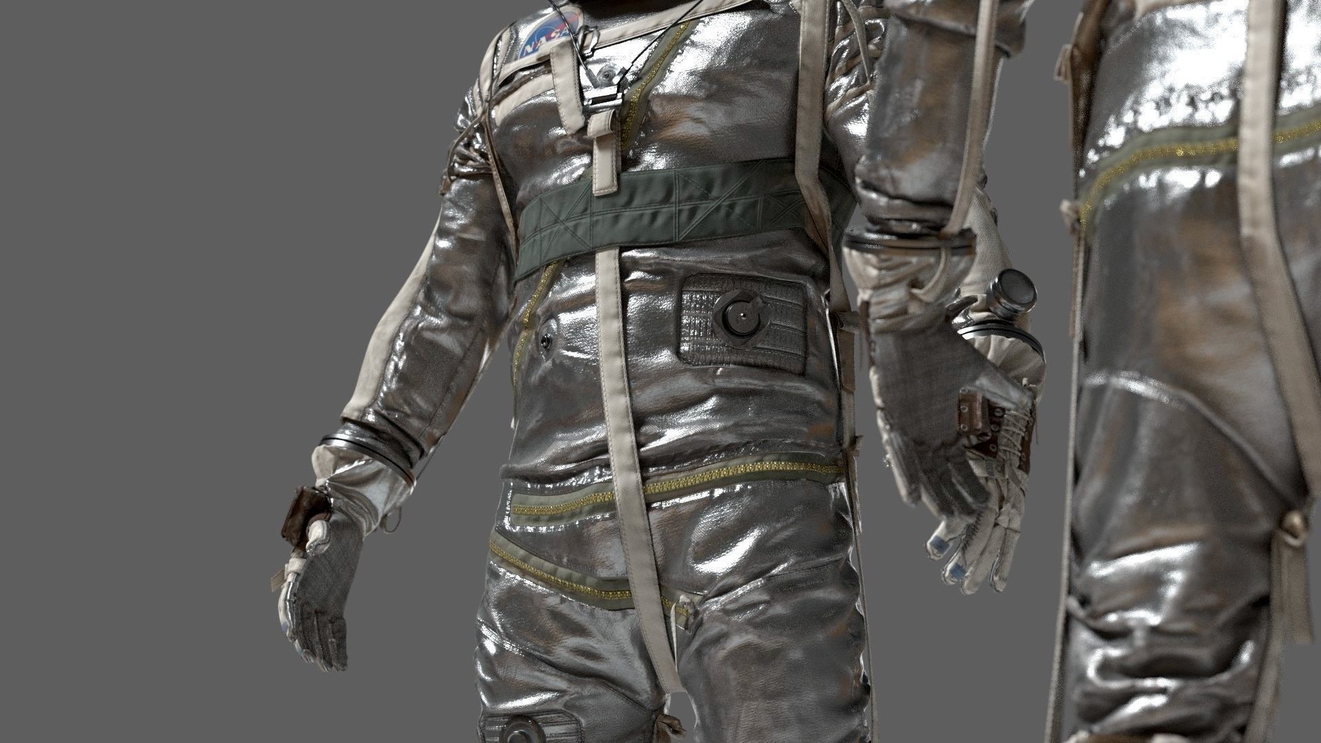 SPACESUIT Silver Mercury Navy Mark IV 3D model_7