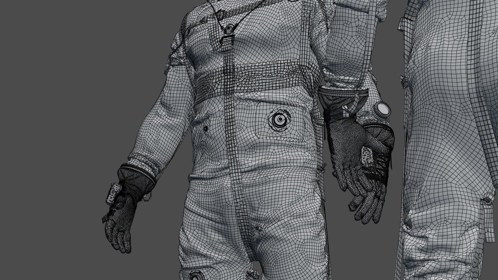 SPACESUIT Silver Mercury Navy Mark IV 3D model_33