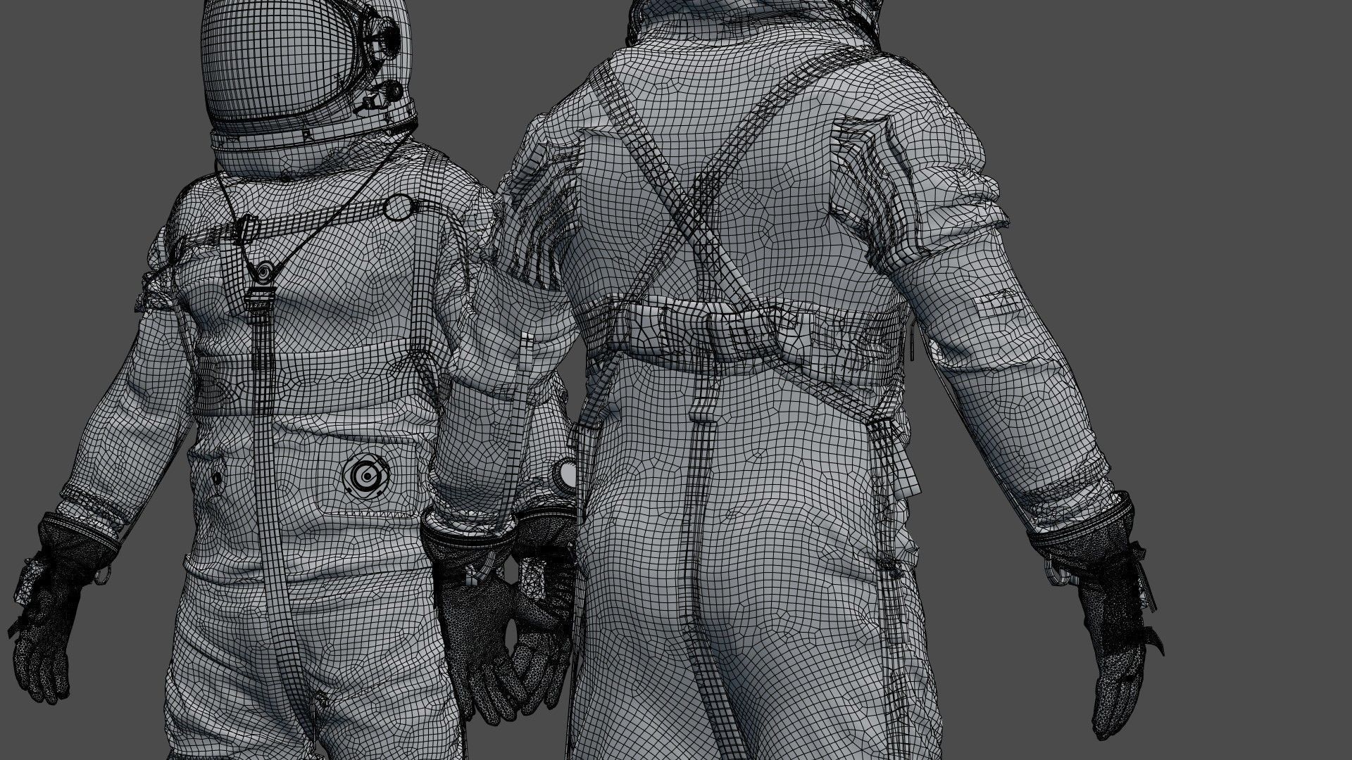 SPACESUIT Silver Mercury Navy Mark IV 3D model_36