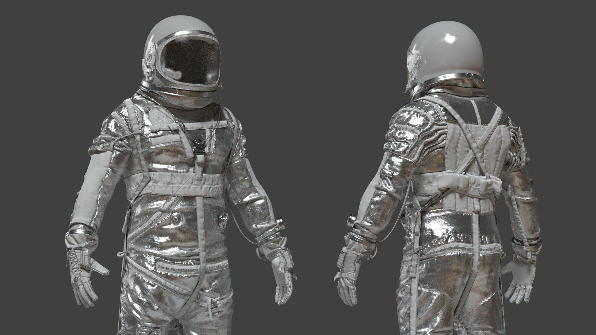 SPACESUIT Silver Mercury Navy Mark IV 3D model_16