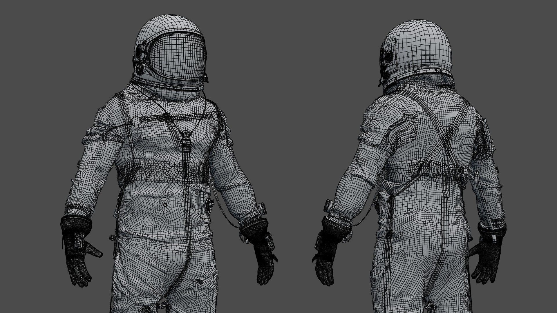 SPACESUIT Silver Mercury Navy Mark IV 3D model_29