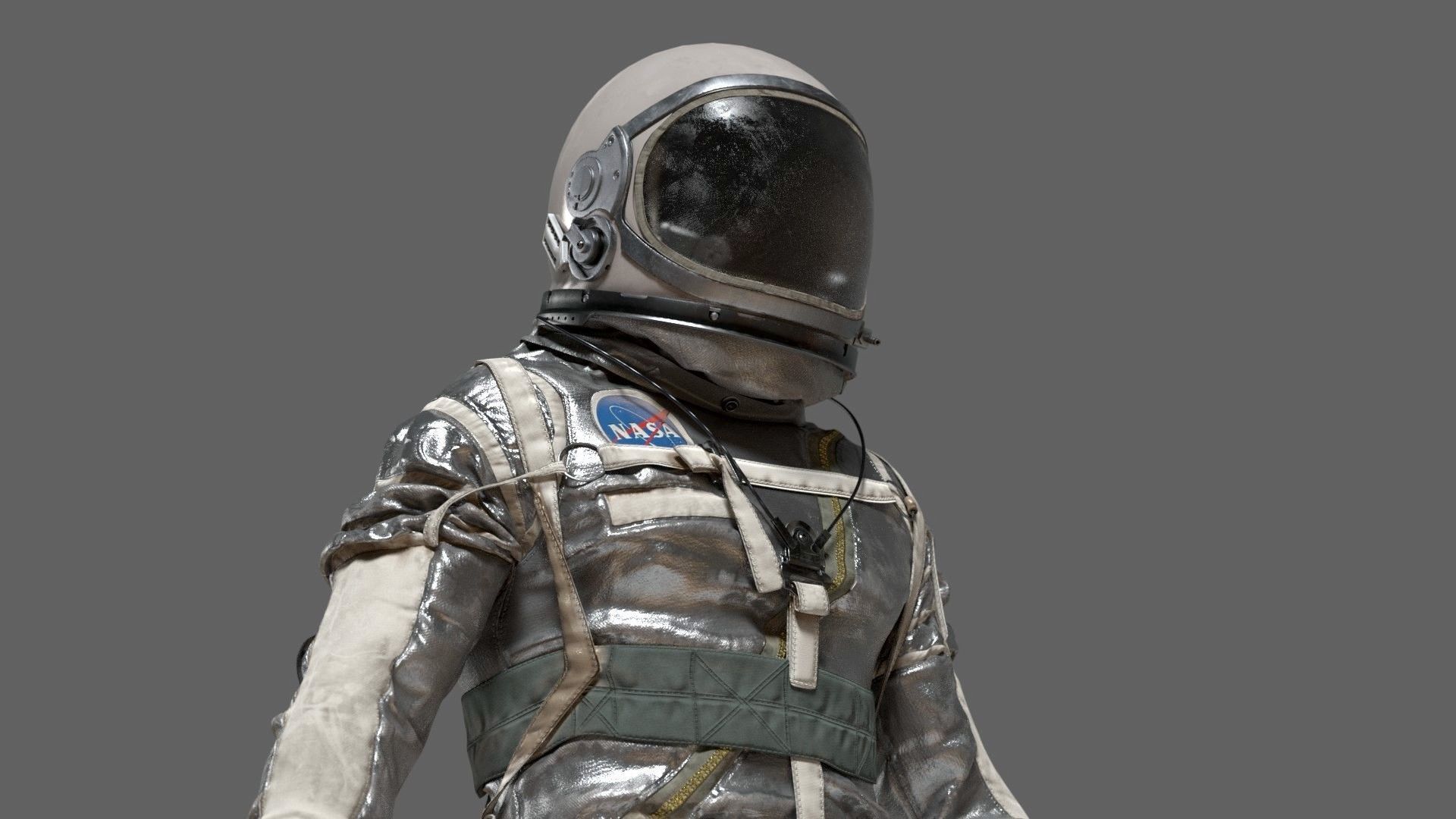 SPACESUIT Silver Mercury Navy Mark IV 3D model_5