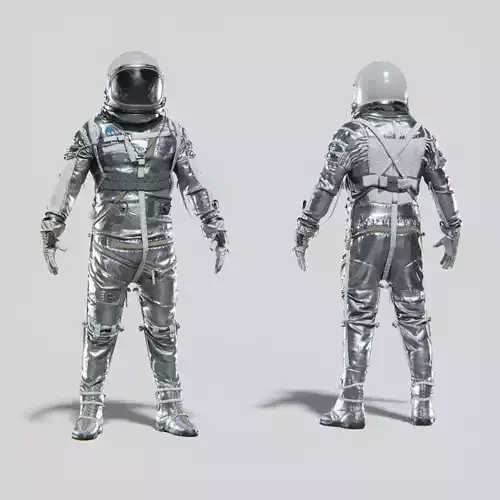 SPACESUIT Silver Mercury Navy Mark IV 3D model