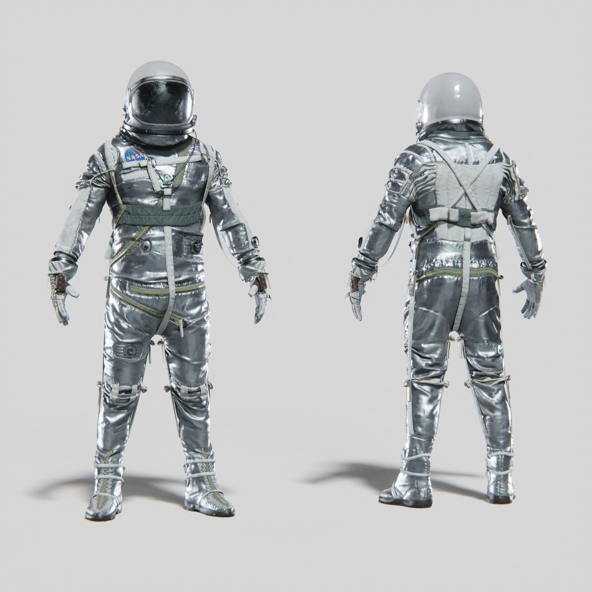 SPACESUIT Silver Mercury Navy Mark IV 3D model_0