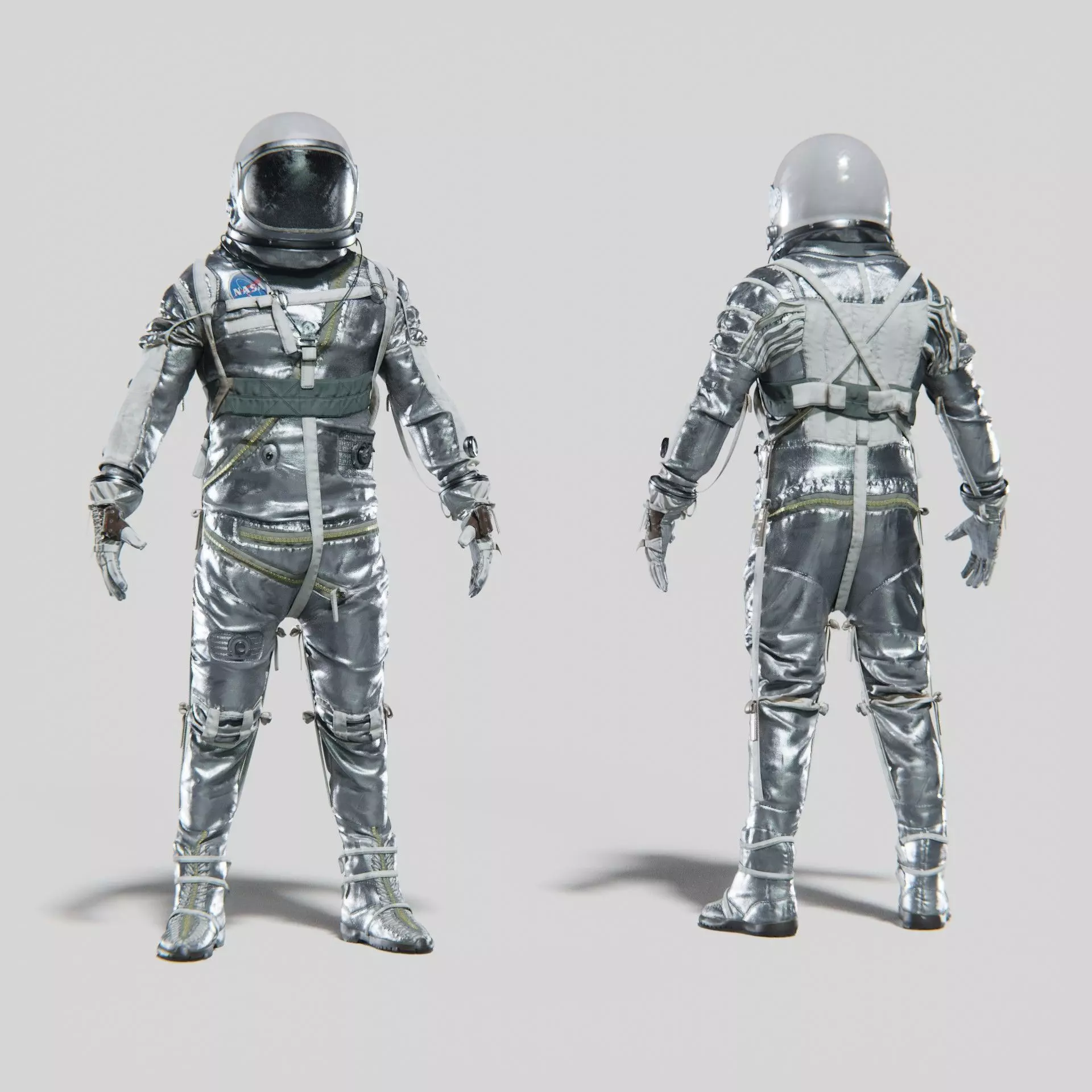 SPACESUIT Silver Mercury Navy Mark IV 3D model_0