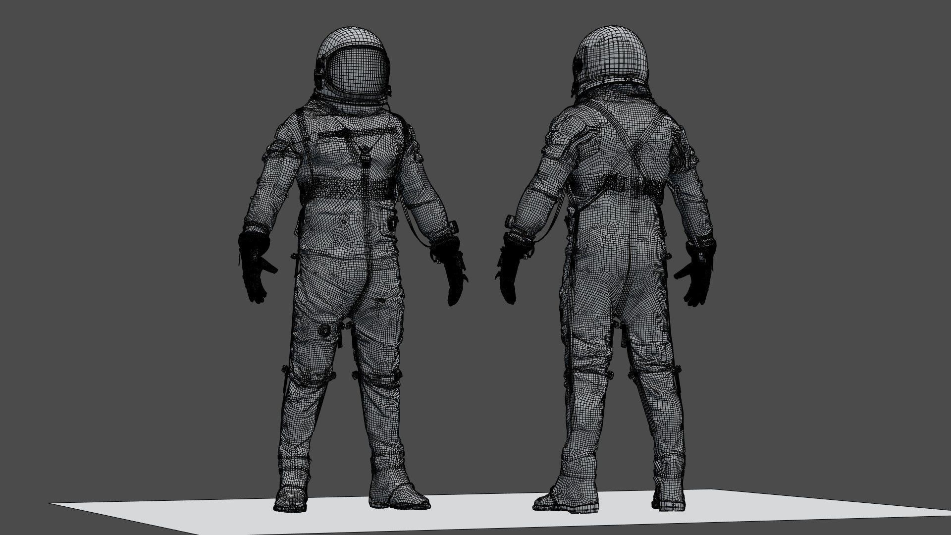SPACESUIT Silver Mercury Navy Mark IV 3D model_28