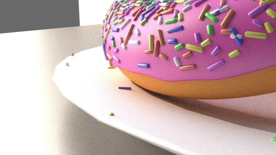 2 Donuts And Mug Low-poly 3D model_7