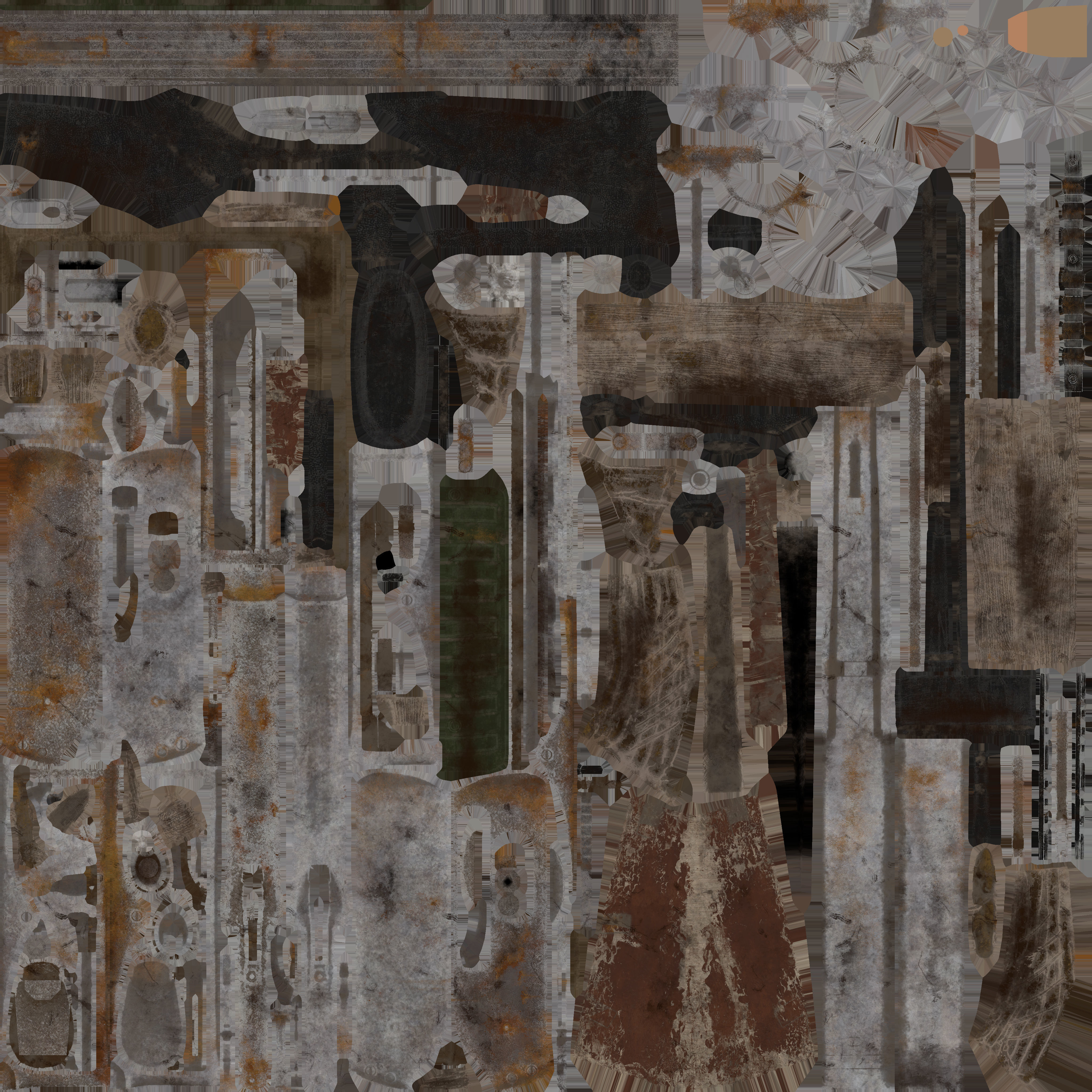 Winchester sniper rifle Low-poly 3D model_10