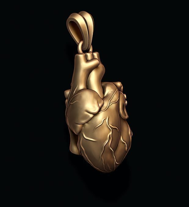heart pendant 3D print model_7